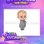 Free Green Eyes Free Gray Suit The Boss Baby Free SVG 1 - Instant Download