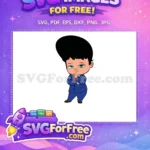 Free Thinking Pose Free Blue Suit The Boss Baby Free SVG - Instant Download