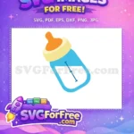 Free Baby Bottle Blue Free Orange Nipple The Boss Baby Free SVG - Instant Download