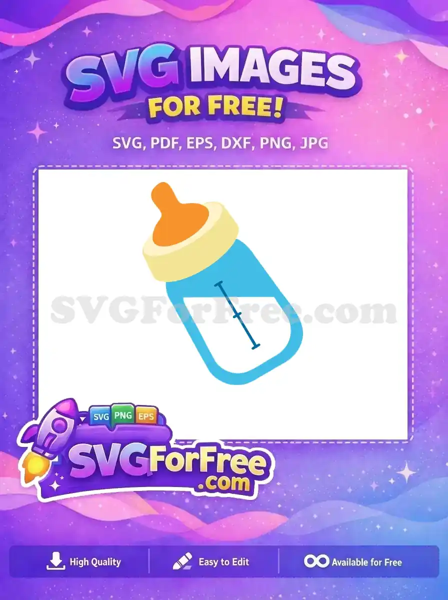 Free Baby Bottle Blue Free Orange Nipple The Boss Baby Free SVG