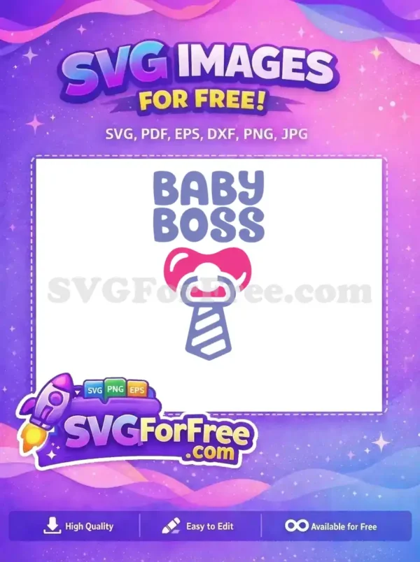 Free Lilac Pacifier Free Striped Tie The Boss Baby Free SVG