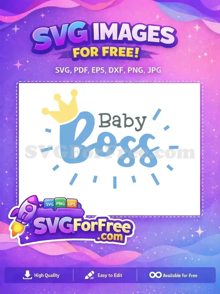 Free Yellow Crown Free Blue Boss Baby Free SVG