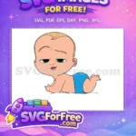 Free Green Eyes Free Blue Diaper The Boss Baby Free SVG - Instant Download