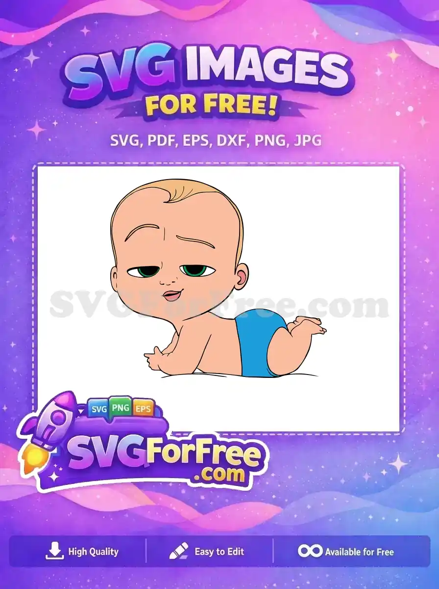 Free Green Eyes Free Blue Diaper The Boss Baby Free SVG