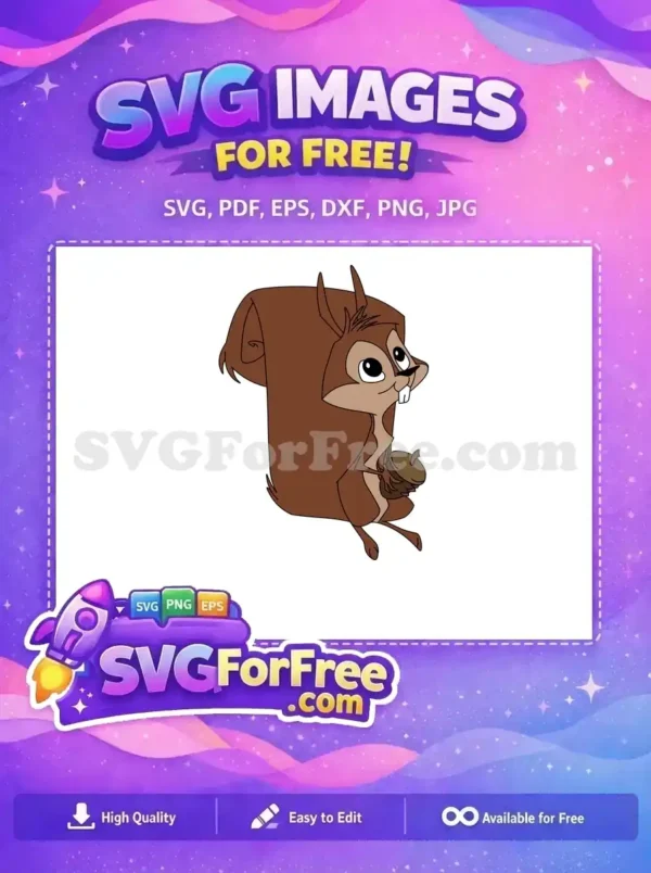 Free Goofy Eyed Kronk Squirrel Free Nut The Emperor's New Groove Free SVG