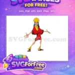 Free Happy Emperor Free Kuzco Pose The Emperor's Free SVG - Instant Download
