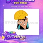 Free Smirking Kuzco Free Yellow Hat The Emperor's Free SVG - Instant Download