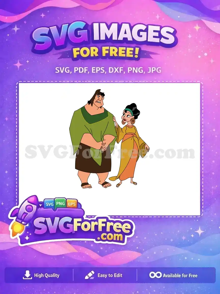 Free Pacha Concerned Free Chicha Smiling The Emperor's Free SVG