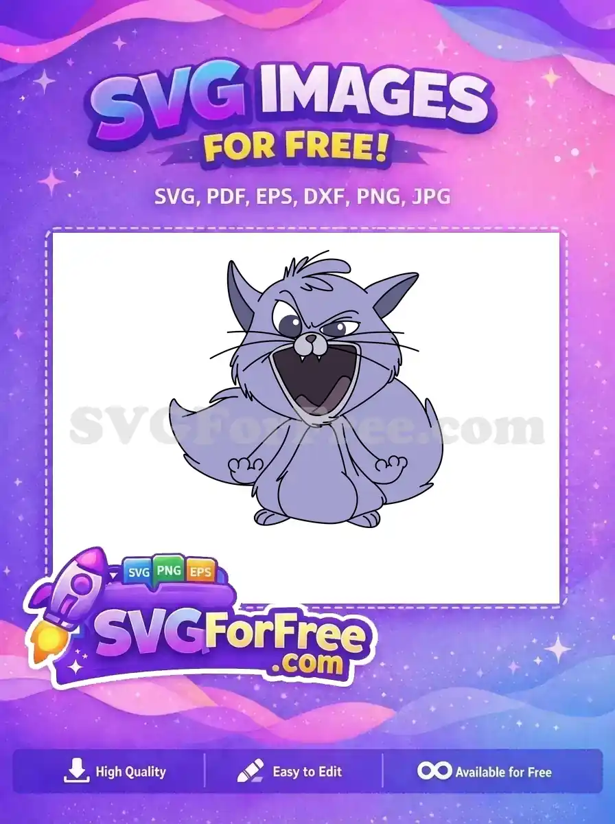 Free Angry Yzma Cat Free Screaming Expression The Emperor's New Groove Free SVG