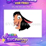 Free Smiling Kuzco Face Free Big Eyes The Emperors New Groove Free SVG - Instant Download