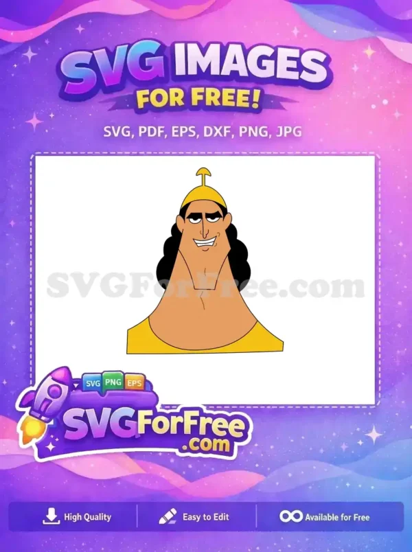 Free Smirking Kuzco Free Arrogant Expression Emperors New Groove Free SVG