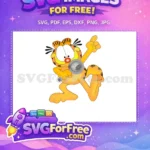 Free Singing Garfield Free Microphone The Garfield Movie Free SVG - Instant Download
