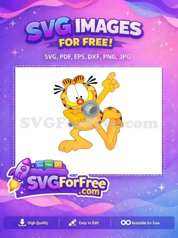 Free Singing Garfield Free Microphone The Garfield Movie Free SVG