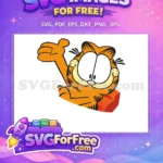 Free Orange Cat Thumbs Up Free Happy Expression The Garfield Movie Free SVG - Instant Download