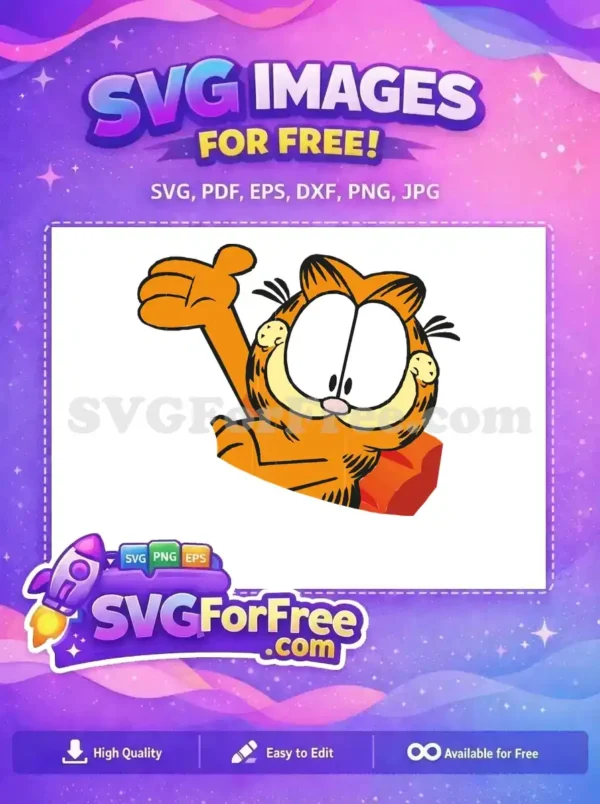 Free Orange Cat Thumbs Up Free Happy Expression The Garfield Movie Free SVG Free Orange Cat Thumbs Up Free Happy Expression The Garfield Movie Free SVG