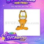 Free Smiling Face Free Orange Cat Garfield Movie Free SVG - Instant Download