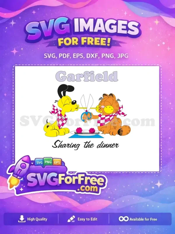 Free Yellow Dog Free Orange Cat Garfield Movie Free SVG