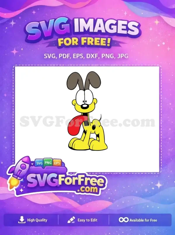Free Tongue Out Free Puppy Funny The Garfield Movie Free SVG