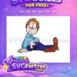 Free Smiling Garfield Free Sitting Pose The Garfield Movie Free SVG - Instant Download