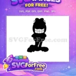 Free Smiling Garfield Free Silhouette Posing The Garfield Movie Free SVG - Instant Download