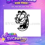 Free Angry Expression Free Open Mouth Garfield Movie Free SVG - Instant Download