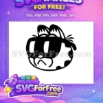 Free Sad Expression Free Cartoon Cat The Garfield Movie Free SVG - Instant Download