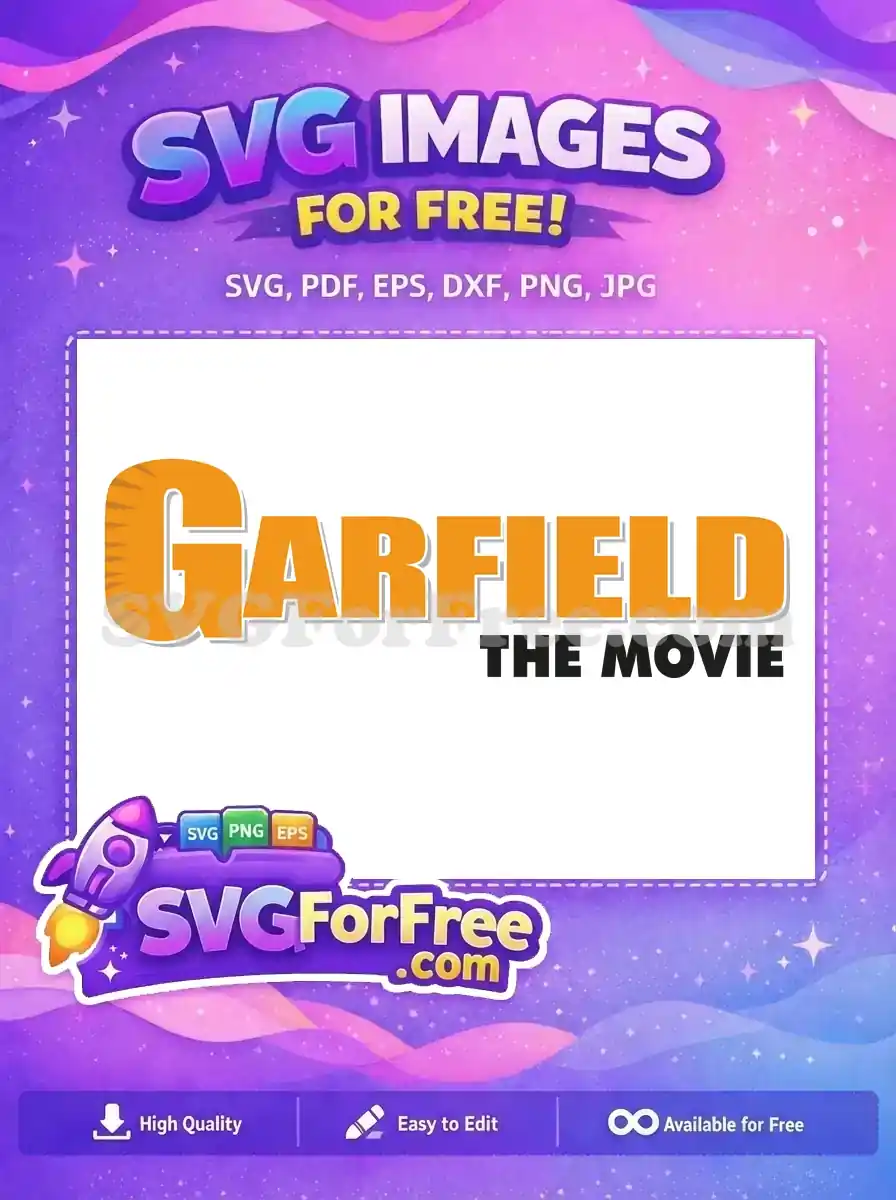 Free Striped Orange Letters Free Movie Title Garfield Free SVG