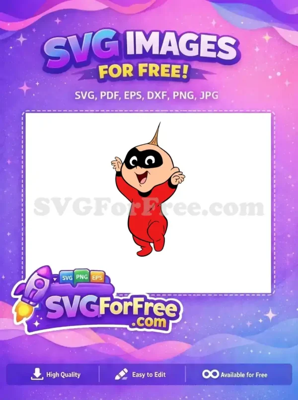 Free Happy Jack-Jack Free Red Suit The Incredibles Free SVG Free Happy Jack-Jack Free Red Suit The Incredibles Free SVG