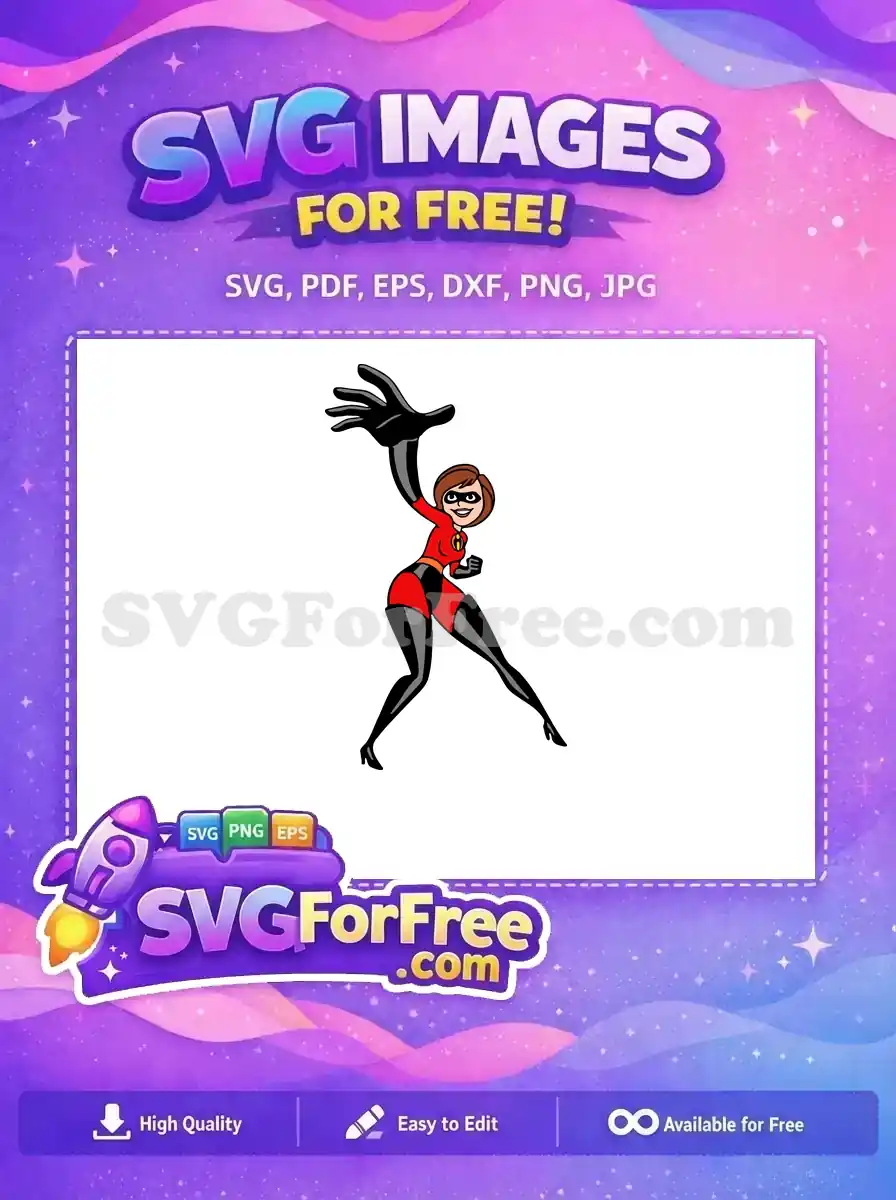 Free Elastigirl Powers Free Red Suit The Incredibles Free SVG