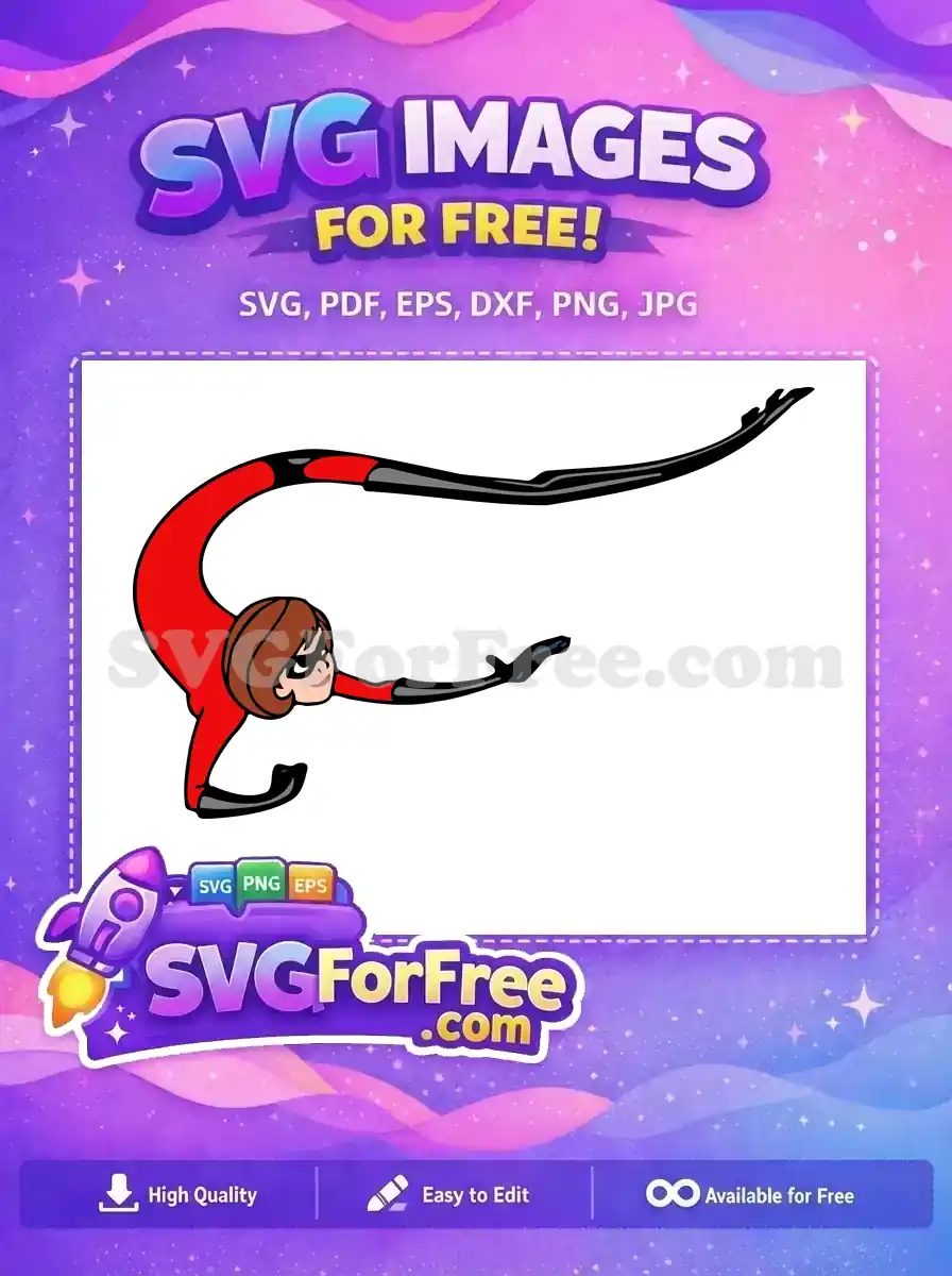 Free Flexible Stance Free Elastigirl The Incredibles Free SVG