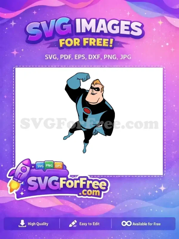 Free Smiling Superhero Free Blonde Hair The Incredibles Free SVG