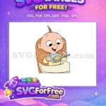 Free Jack Jack Smiles Free Eating Food The Incredibles Free SVG - Instant Download