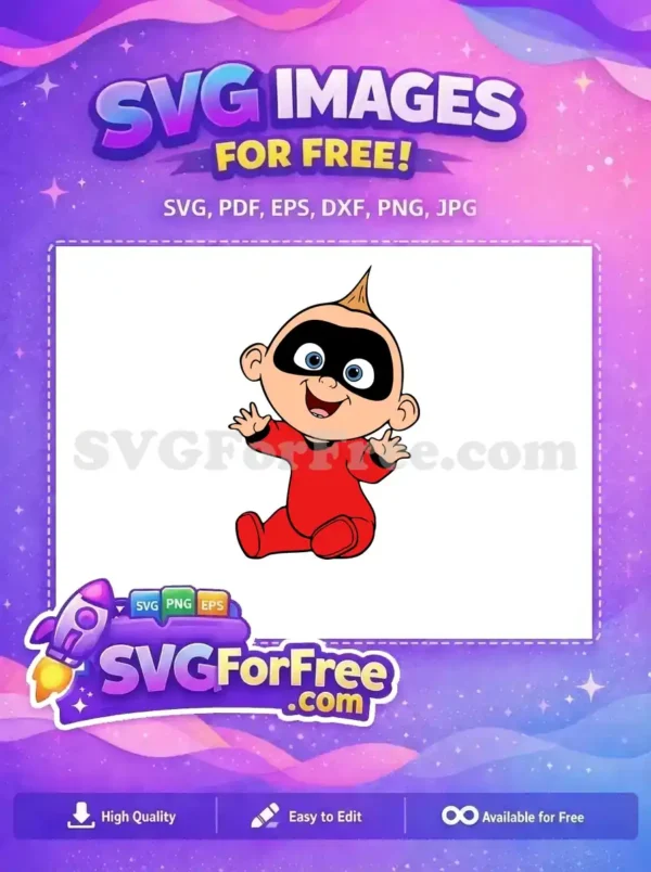 Free Jack Jack Mask Free Smiling Face The Incredibles Free SVG