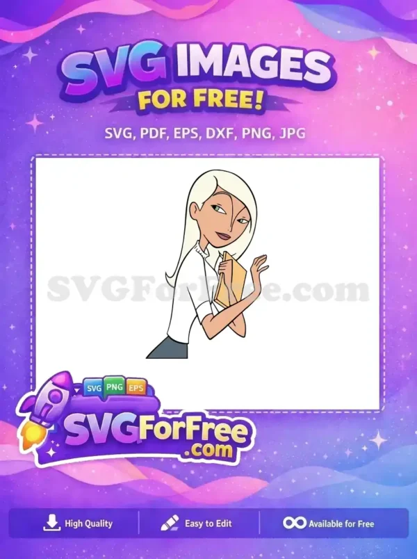 Free Mirage holding file Free Incredibles character Free SVG