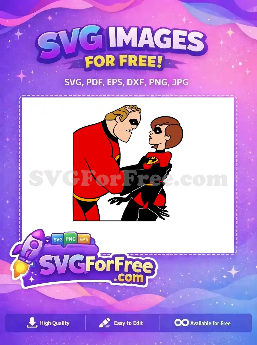 Free Angry Mr Incredible Free Elastigirl Argument The Incredibles Free SVG