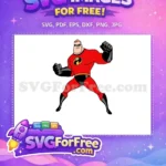 Free Masked Hero Free Strong Pose The Incredibles Free SVG - Instant Download