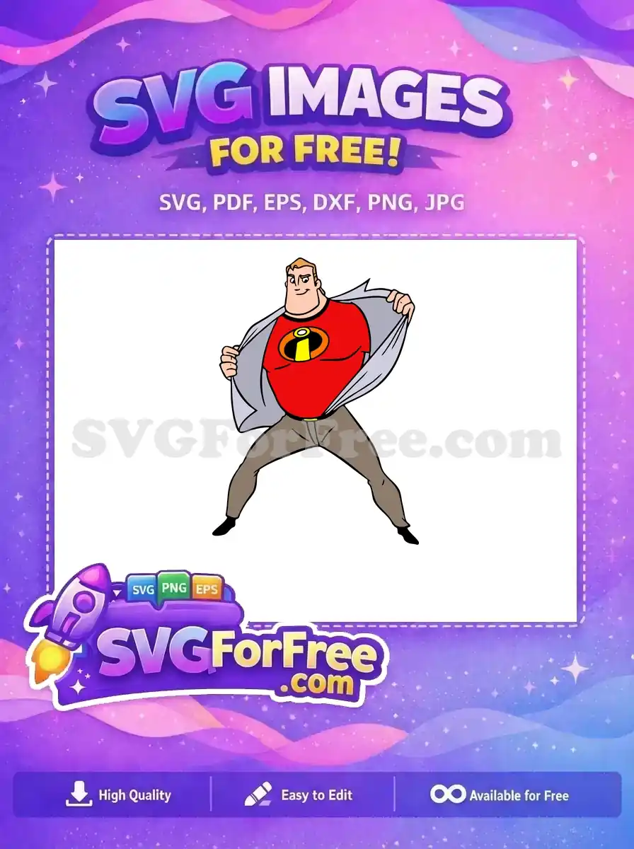 Free Mr Incredible Smile Free Shirt Rip The Incredibles Free SVG
