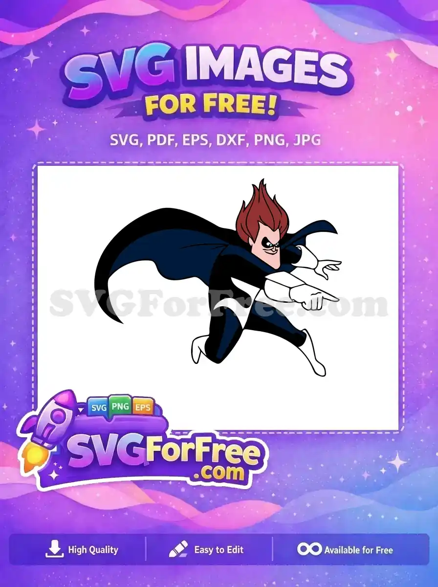 Free Pointing Villain Free Red Hair The Incredibles Free SVG