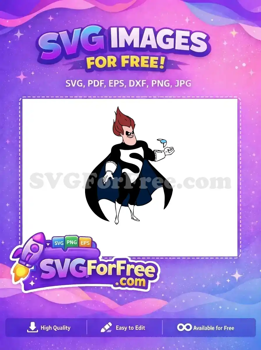 Free Fiery Hair Free Evil Smile The Incredibles Free SVG