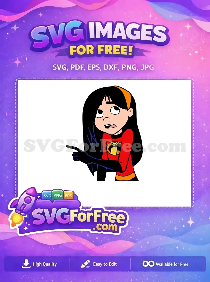 Free Violet Parr Scared Free Incredibles Movie Free SVG