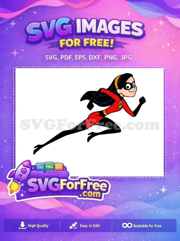 Free Violet Parr Mask Free Superhero Costume The Incredibles Free SVG