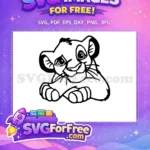 Free Simba Cub Face Free Cute Eyes The Lion King Free SVG - Instant Download