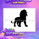Free Simba Silhouette Free Mane Detail Lion King Free SVG - Instant Download
