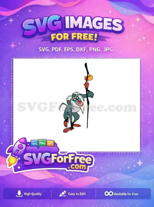 Free Rafiki Staff Free Wise Expression The Lion King Free SVG Free Rafiki Staff Free Wise Expression The Lion King Free SVG
