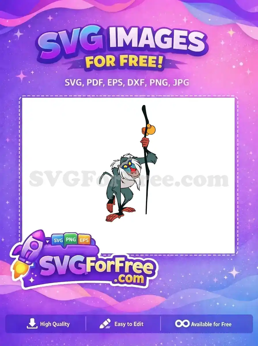Free Rafiki Staff Free Wise Expression The Lion King Free SVG