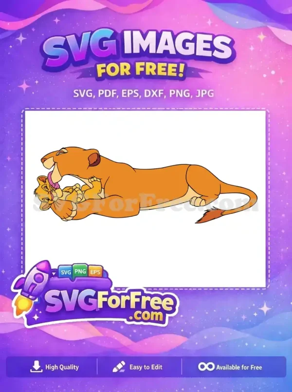 Free Nala Licking Simba Free Cute Cub The Lion King Free SVG Free Nala Licking Simba Free Cute Cub The Lion King Free SVG