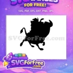 Free Pumbaa Silhouette Running Free The Lion King Free SVG - Instant Download