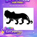 Free Scar Silhouette Free Menacing Gaze Lion King Free SVG - Instant Download