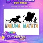 Free Running Simba Free Pumba Timon The Lion King Free SVG - Instant Download