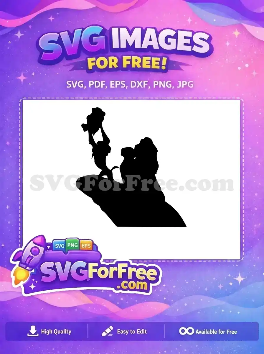 Free Simba Cub Scene Free Lion King Silhouette Free SVG